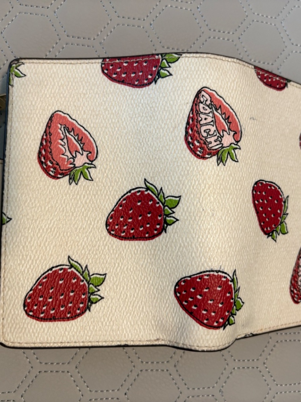 COACH Outlet Rowan Satchel in Strawberry/Chalk - Picture 12 of 16